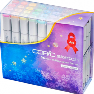 Copic Sketch 36 Winter Gift набор маркеров с кистью в пенале - Copic Sketch 36 Winter Gift набор маркеров для рисования с кистью купить в магазине маркеров Copic.Club с доставкой по всему миру